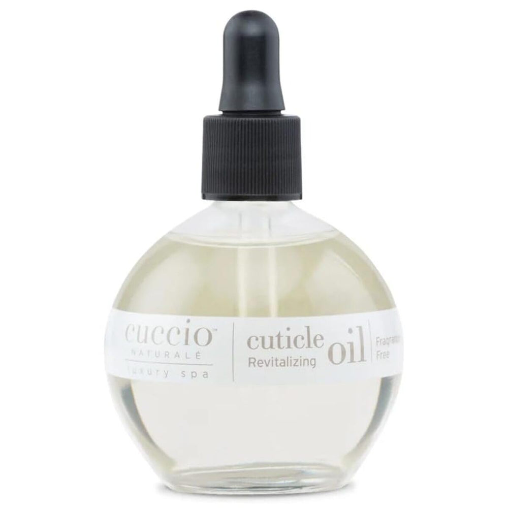 Cuccio Naturale Revitalizing Cuticle Oil bottle closeup showing rich moisture for healthy cuticles
