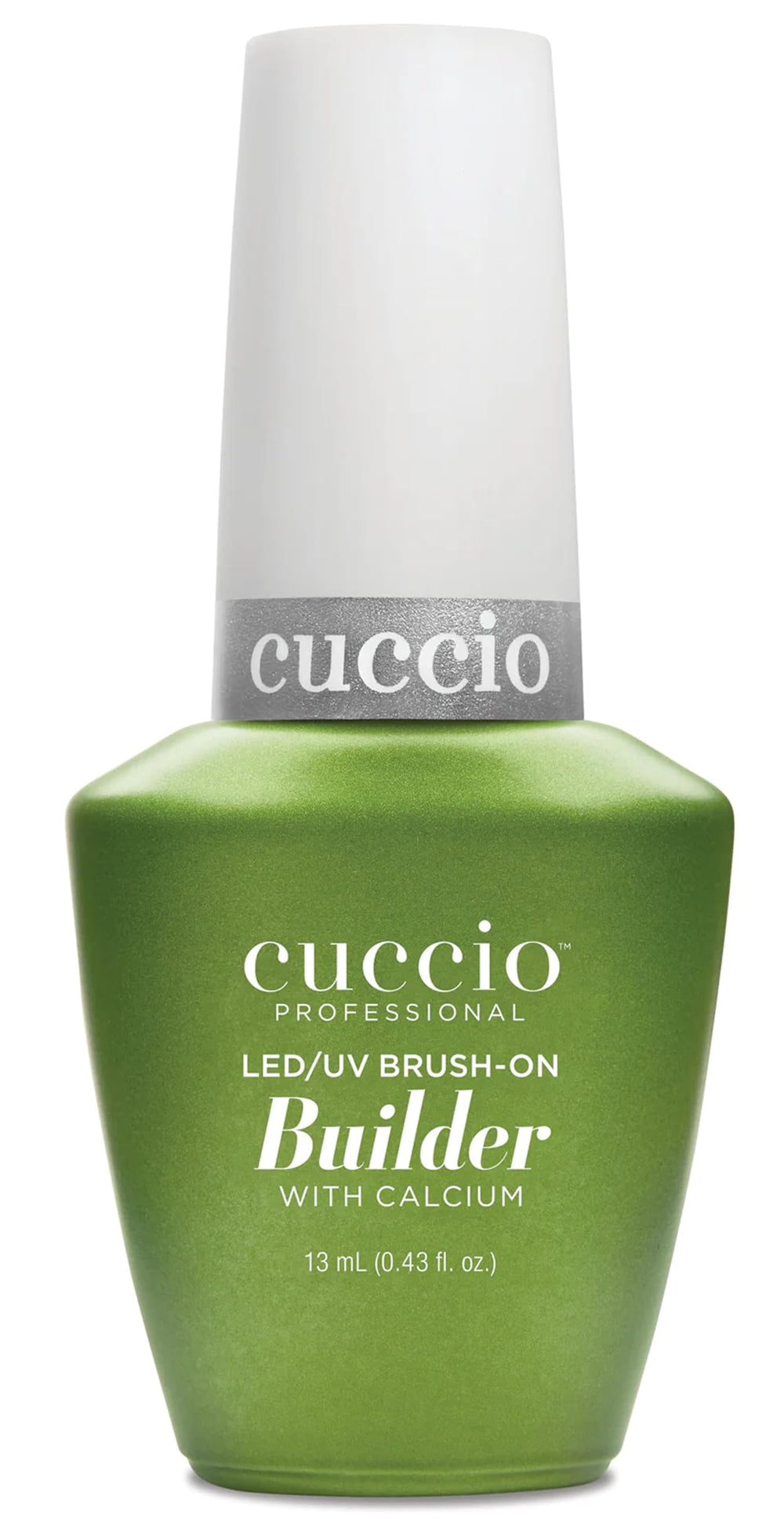 Cuccio Pro Brush-On Builder Gel calcium—application brush enables precise sculpting and even coverage.