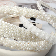 Cuizhiyu 5pk white pearl headbands designs showcase versatile styles for multiple occasions