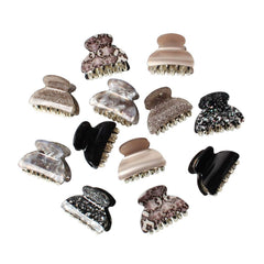 Cuizhiyu floral printed hair claw clip close-up showing 1.57-inch size and secure grip