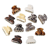 Cuizhiyu small acrylic marbled hair clip close-up showing secure daily styling.