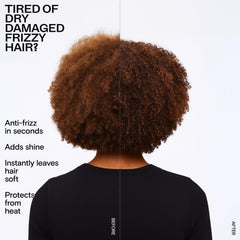 CULISE hair oil frizz-control application smooths flyaways for a sleek look