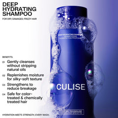 CULISE Korean hair care image showcases glossy, healthy-looking strands.
