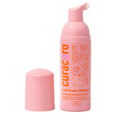 Curacoro eyelash cleanser bottle closeup highlights gentle cleansing for sensitive eyes