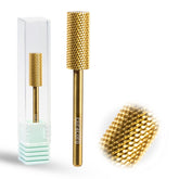CURACORO small-barrel fine-carbide nail drill bit for precise gel polish removal.