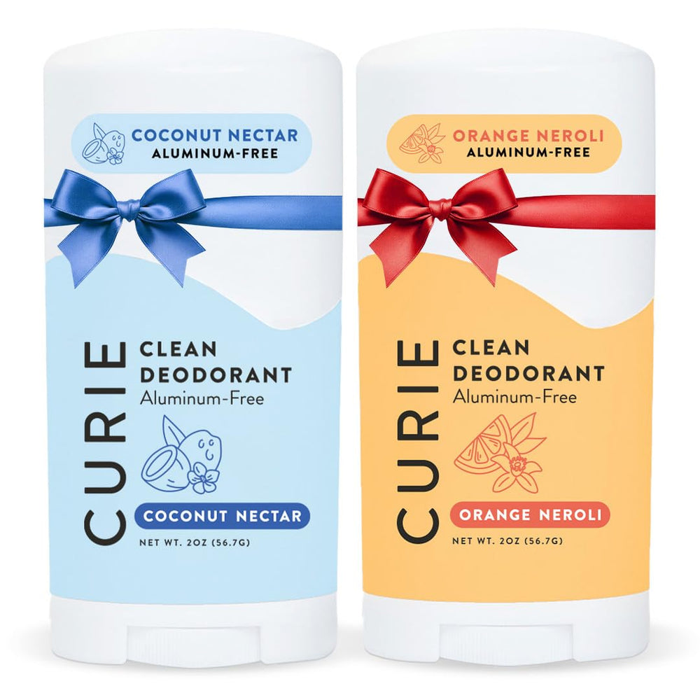 Curie orange neroli coconut nectar deodorant 2-pack for all-day freshness.