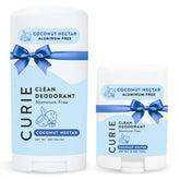 Curie Natural Deodorant Coconut Nectar Stick showcases long-lasting odor protection for workouts.