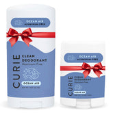 Curie Ocean Air stick front view shows aluminum-free freshness for daily use.
