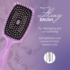 Flexy Brush bristles close-up showing flexible bristles for scalp massage.