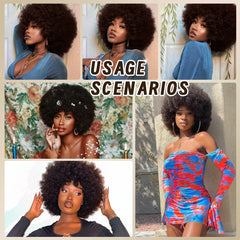 CURLCRAZY Afro wig lightweight comfort-fit emphasizes breathable wear during long events.