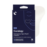 Curology Emergency Spot Patch Clusters packaging shows a 14-count box for discreet blemish care.
