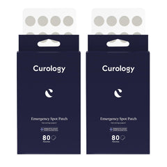 Curology Emergency Spot Patches packaging highlights a 160-count bottle for on-the-go blemish care.