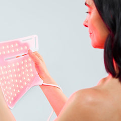 CurrentBody Skin LED Neck Décolletage Mask Series 2 closeup of LED panel with red and near infrared therapy