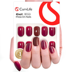 Curvlife glossy nude press-on nails deliver durable daily wear</n>