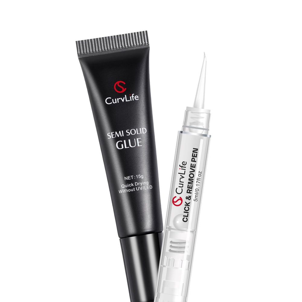 Curvlife nail glue gel 15g close-up shows quick-dry performance for fast manicure.