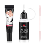 CurvLife semi-solid nail glue 10g pour dries quickly for effortless press-on nail application.