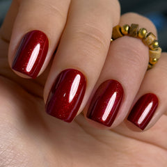 CurvLife soft gel press-on nails grayish red design for quick salon-style manicure