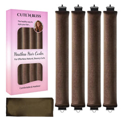 CUTE N BLISS heatless curls velvet rods closeup for soft, damage-free overnight styling