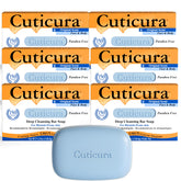 Cuticura Deep Cleansing Soap packaging shows six-bar pack for daily cleansing
