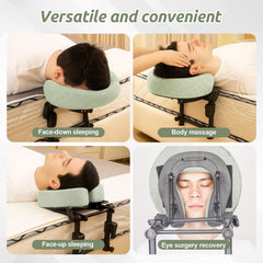 Cxgros green memory foam face pillow provides cushioned comfort