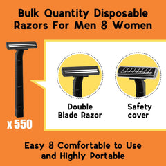 CXYARY dual-blade razor with protective covers offers safer, closer shaves on the go.