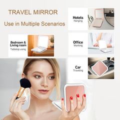 CYHTSHFZ travel makeup mirror folding for easy angle adjustment.
