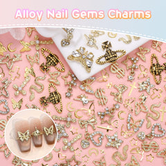 Cynailli 3D nail art charms butterfly planets empowers creative DIY nail designs.