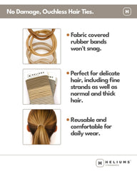 Cyndibands gray color-match hair ties multi-pack provides versatile everyday styling.
