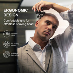 Cyruzi IPX7 waterproof shaver supports wet or dry shaving with gels or foams