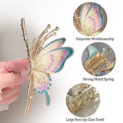 Cysincos rhinestone butterfly clip adds subtle sparkle for occasions.