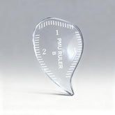 CZJOOY teardrop brow ruler setup for precise hairstroke mapping and eyeliner guidelines.