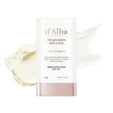 d'alba Piedmont Air Fit Fresh Sun Stick cap close-up highlights portable, weightless SPF protection