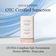 d'alba Piedmont Air Fit Fresh Sun Stick twist-application shows a smooth, non-sticky glide