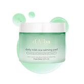 d'alba Piedmont Daily Mild Cica Calming Pad pack demonstrates soothing hydration for sensitive skin