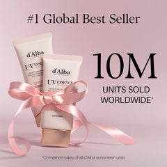 d'alba Piedmont Waterfull Tone-Up Sunscreen Serum packaging shows premium Korean sunscreen for daily protection.