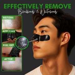 DAAZZS Charcoal peel-off mask application closeup demonstrates easy, even coverage.