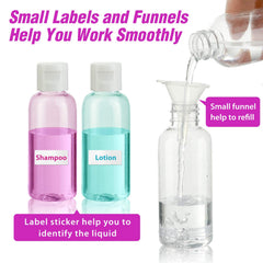 Dabacc travel-size bottles suitable for toiletries and cosmetics