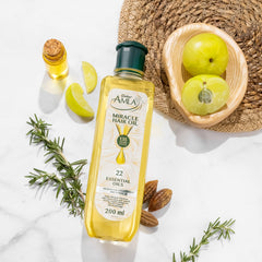 Dabur Amla Luxe 22-oil blend image suggests deep root-to-tip nourishment