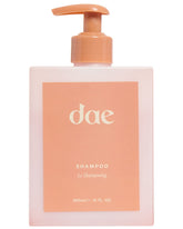 DAE Signature Shampoo bottle demonstrates sulfate-free formula for hydrating hair