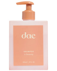 DAE Signature Shampoo bottle demonstrates sulfate-free formula for hydrating hair