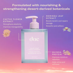 DAE Violet Hour Purple Shampoo pour ready for even distribution across strands.
