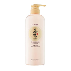 Daeng Gi Me Ri Ki Gold Premium Treatment bottle top view supports premium scalp care.