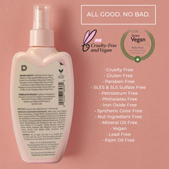 DAILY DOSE Detangling spray in action reduces knots for smoother mornings.