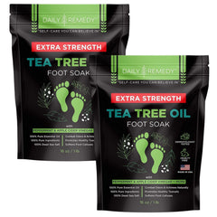 Daily Remedy tea tree oil foot soak bath closeup for soothing foot care