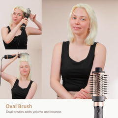DAILYLIFE oval brush attachment smoothing for shine on all hair types