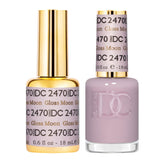 Daisy DND DC Gel Polish Set 2470 Gloss Moon bottle offers sheer, buildable color for subtle manicures.
