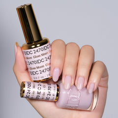 Daisy DND DC Gel Polish Set swatches show the sheer palette for customizable shade intensity.
