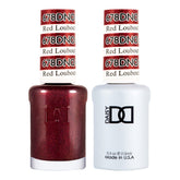 Daisy DND gel polish Red Louboutin bottle with rich burgundy shade for long-lasting color.