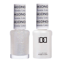 DAISY DND Twinkle Little Star glitter gel polish close-up for dazzling, buildable sparkle on nails.