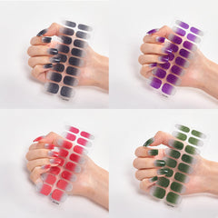 DAJIJIYOU glitter gradient design nail strips for a salon-like look.